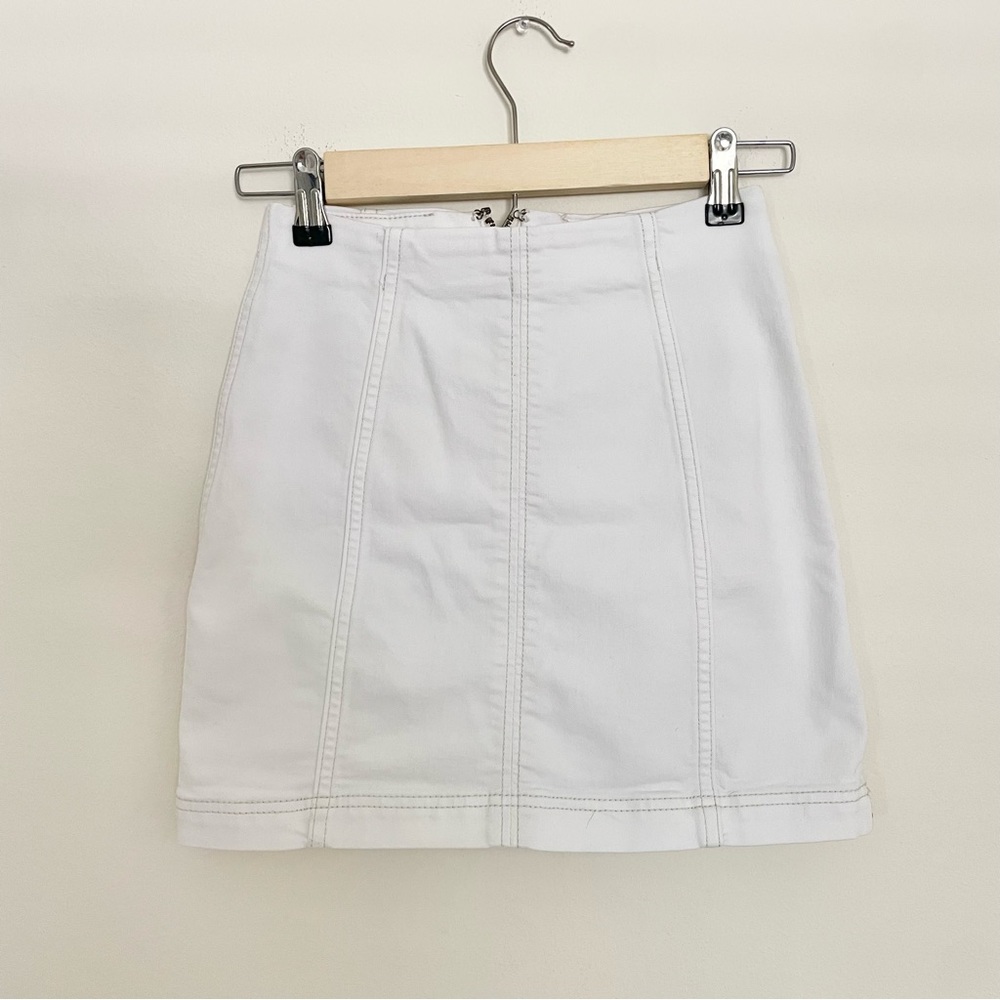 FREE PEOPLE White Mini Skirt